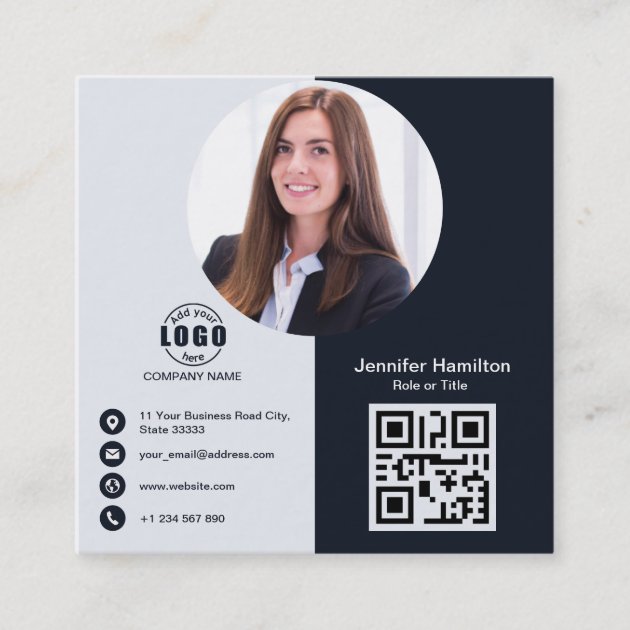 Id Card Design With Qr Code